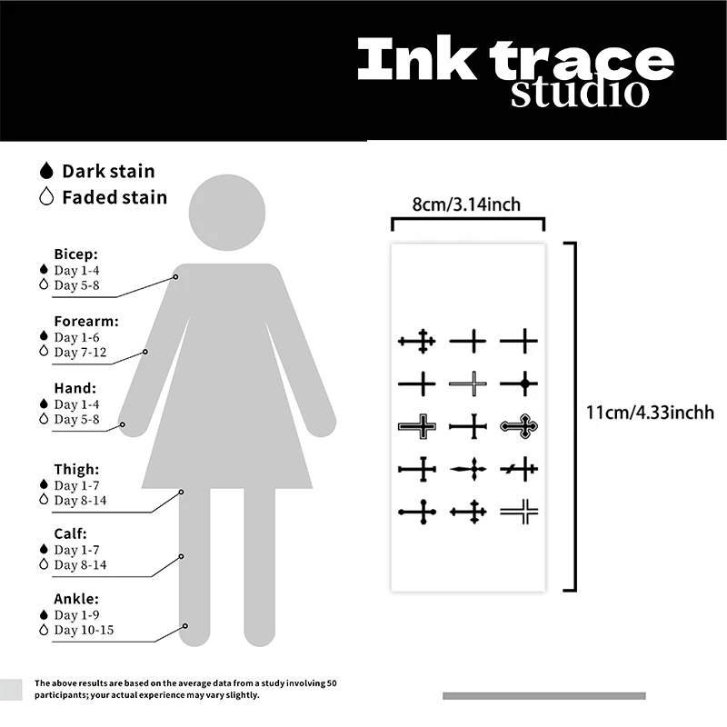 Waterproof Temporary Tattoo Stickers, Long-lasting Waterproof for One to Two Weeks, Suitable For Finger, Plam, Neck.