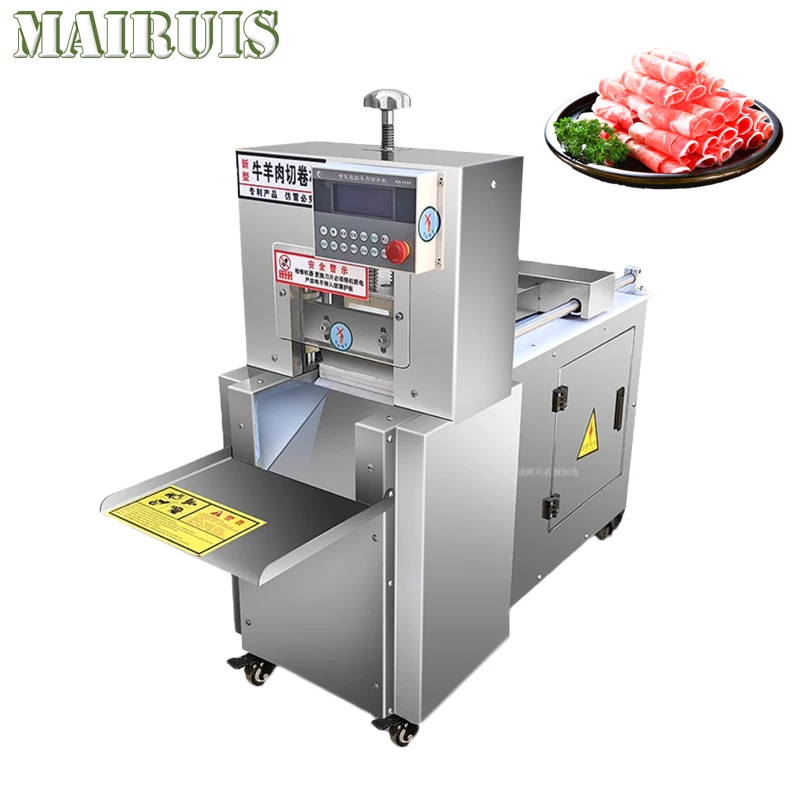 

Машина для нарезки замороженной говядины и баранины с ЧПУ, крупномасштабная машина для резки рулонов нового сорта с регулируемой толщиной