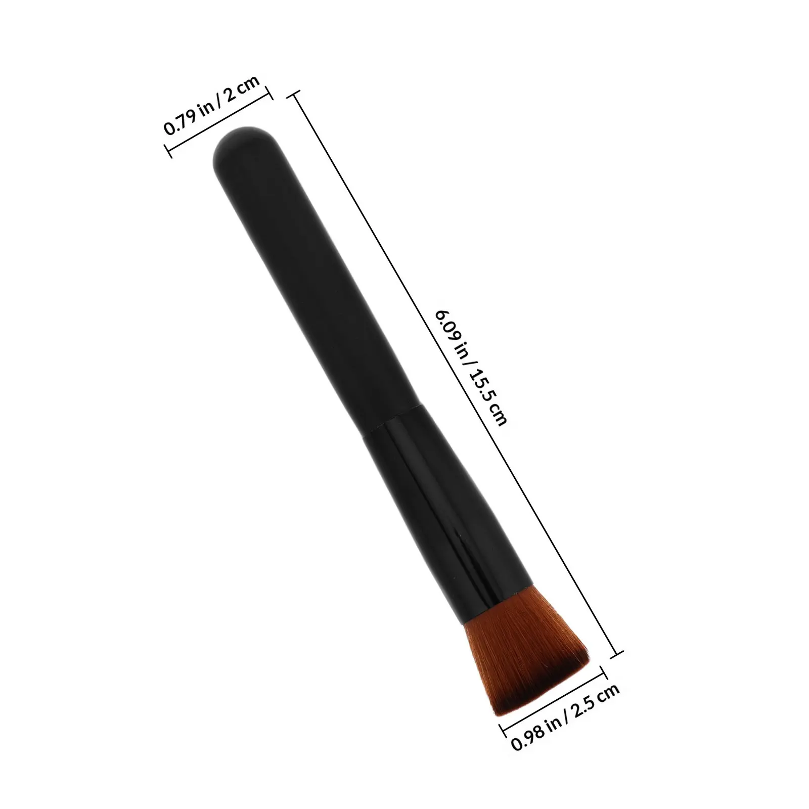 2Pcs Professional Concave Foundation Brush Flat Liquid Makeup Brush Soft Bristles Portable Travel Friendly Korean Style Face