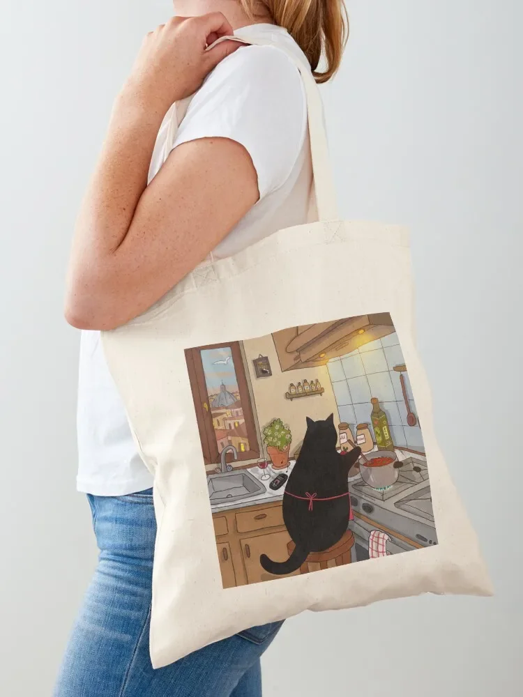 

Stanis Making Tomato Sauce Tote Bag custom canvas bag shopper bags Reusable bags Large bags for women