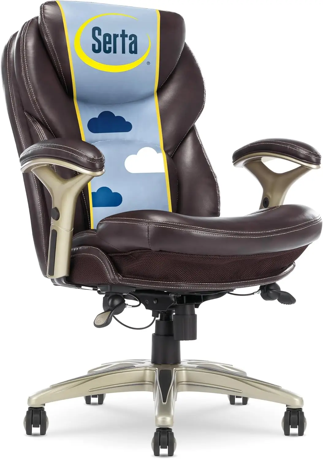 

Claremont Ergonomic Executive Office Chair With Ba In Motion Technology, Adjustable Mid Ba Desk Chair With Lumbar Support,