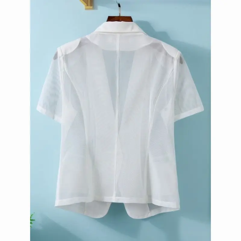 بدلة نسائية ort Sve Little Suit Jaet كاجوال رفيعة Sle ملابس خارجية صيفية متعددة الاستخدامات معطف صيفي كاجوال عالي الجودة #4