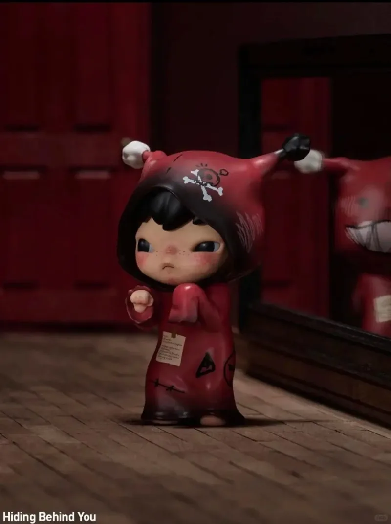 Autentici figurine POPMART Hirono Echo Series Blind Box, ornamenti da tavolo alla moda e regali di Natale Collezione di giocattoli per bambini