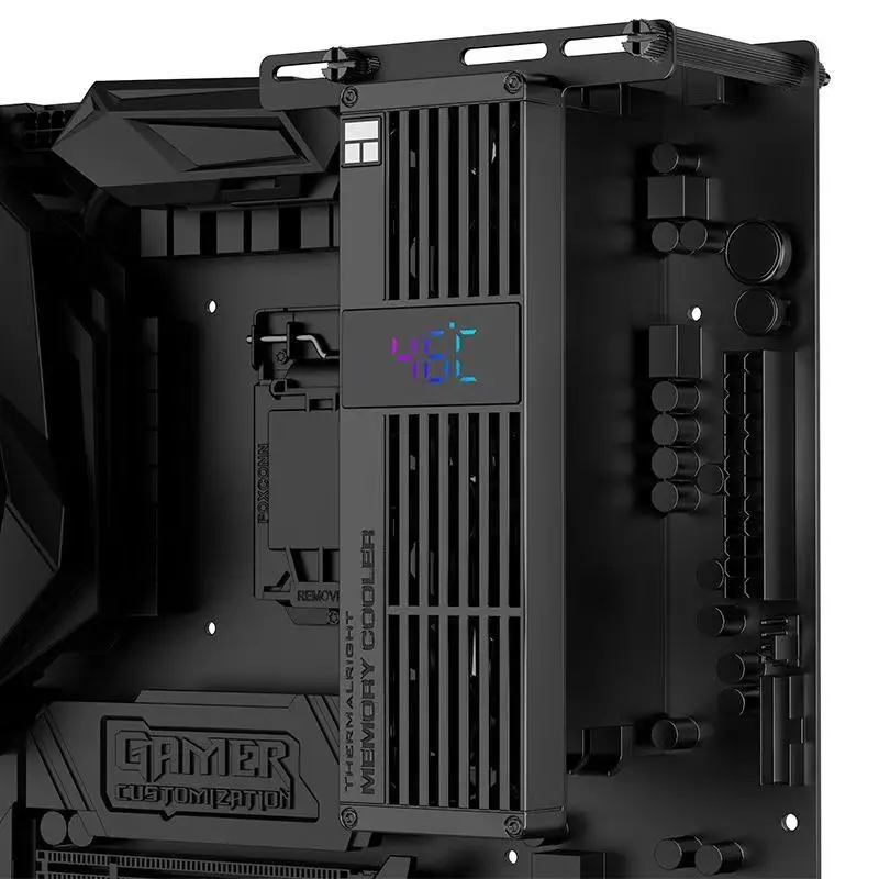 Thermalright MC-3 DIGITAL Black Memory Cooler, Triple Fans, High-Performance RAM Cooling, ARGB Digital Display