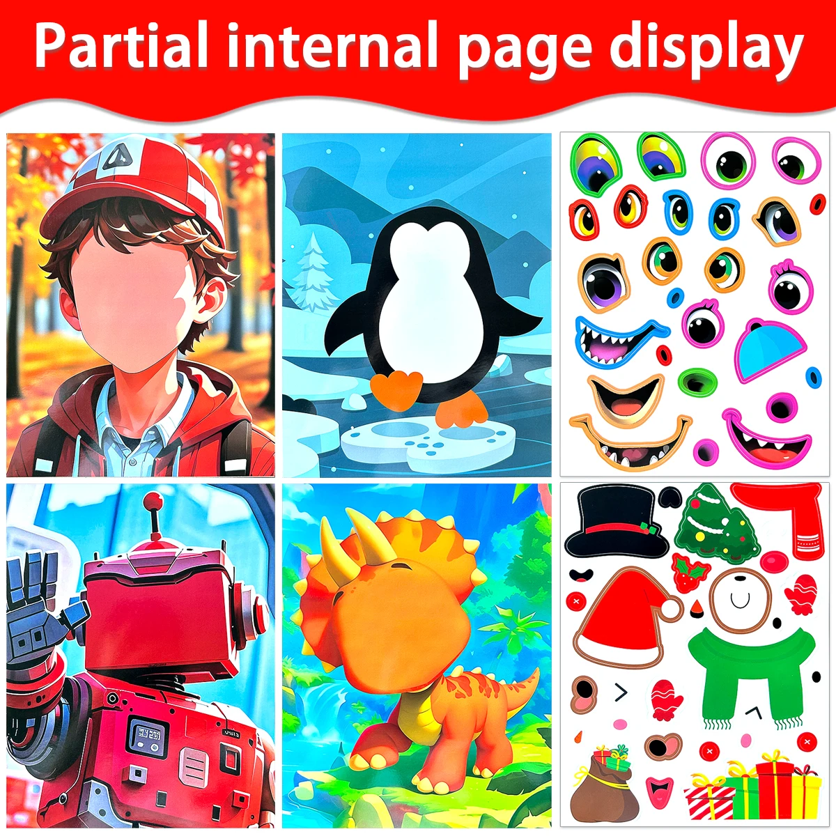 

DIY наклейки-пазлы с лицом, очаровательные наклейки-трансформеры для домашних животных, забавные наклейки-пазлы, креативные наклейки, подарки на день рождения и Новый год