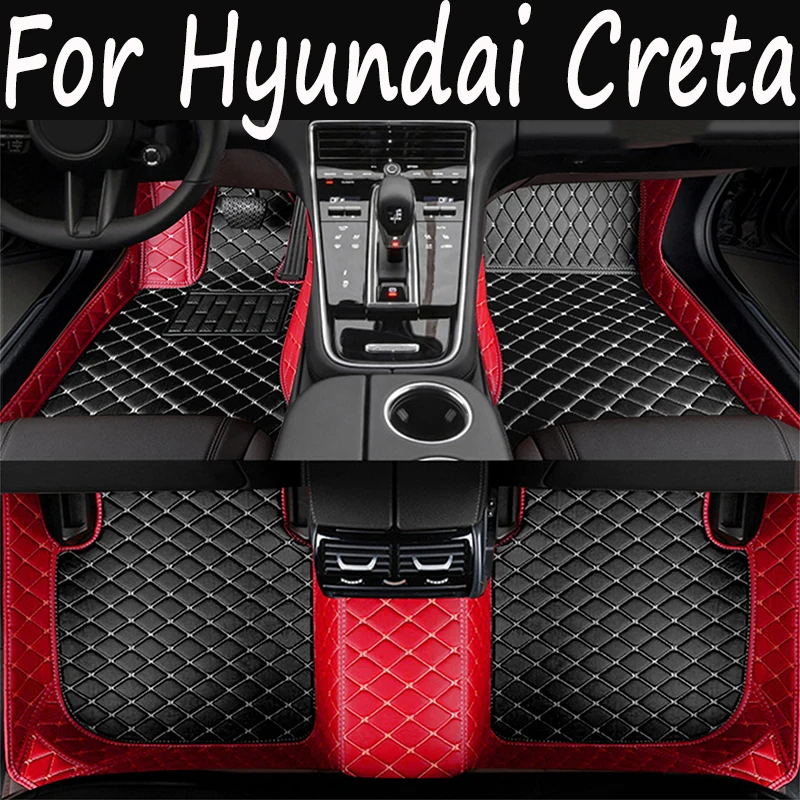 

Custom Style Car Floor Mats for Hyundai Creta Ix25 2020-2023 Year Car Accessories Interior Details Pocket