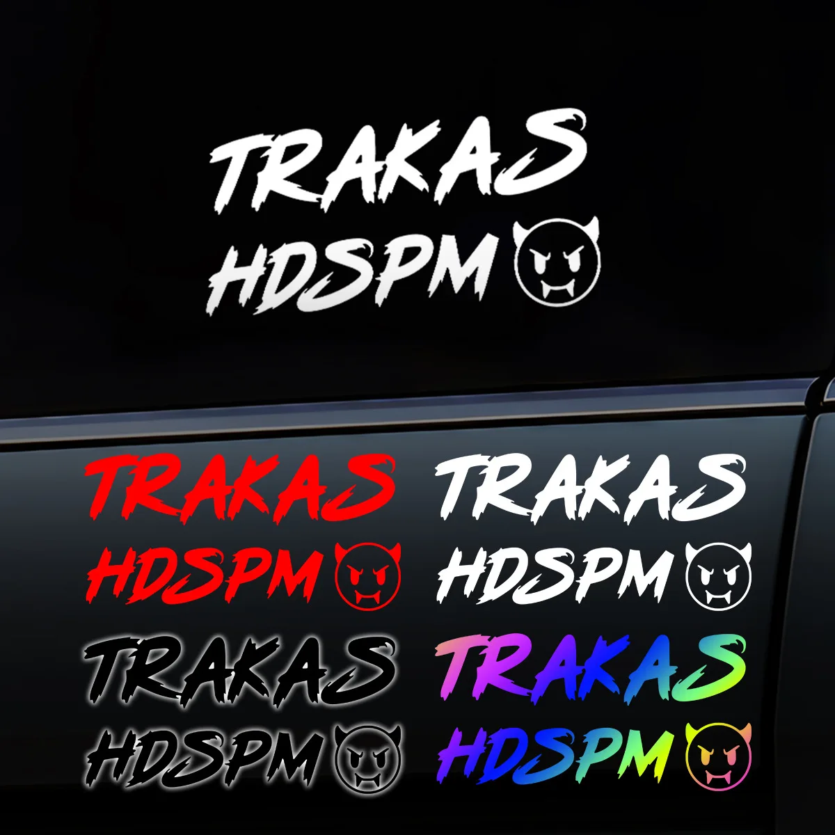 

1PC Funny TRAKAS HDSPM Motorcycle Stickers Waterproof Motorbike Front Fairing Fuel Tank DIY Durable Universal Vinyl Decals