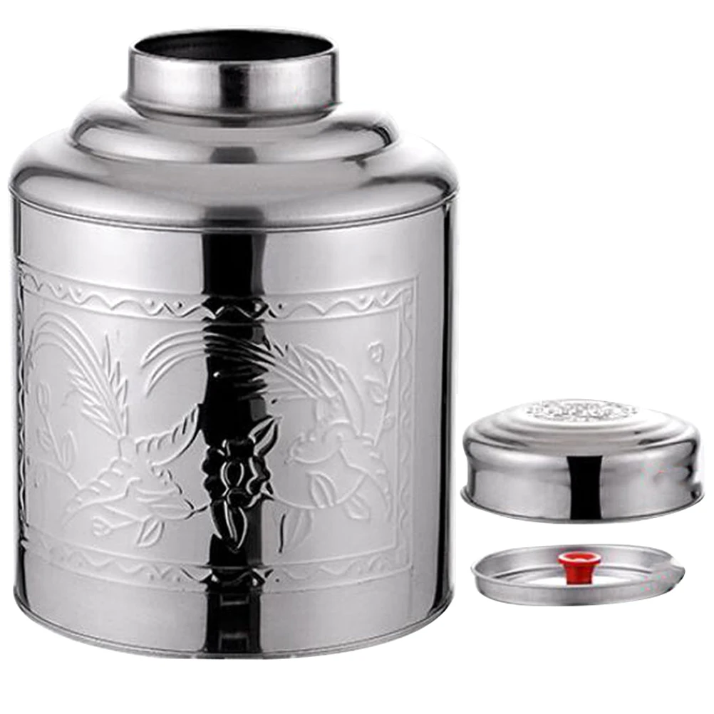 

1 set Stainless Steel Tea Canister Airtight Storage Jar Kitchen Container Household Coffee Candy Dry Food Sealed