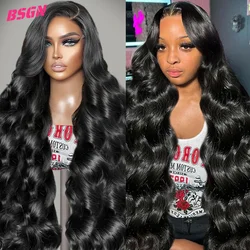 Perruque Lace Front Wig Body Wave Naturelle, Cheveux Humains, 13 Tages, HD, Pre-Plucked, Wiltshire, Nministériels ds Achnommée, pour Femme