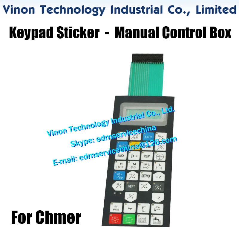 

(1PC/PACK) edm Keypad Sticker for Manual Control Box for Chmer edm machines, CHMER spare parts