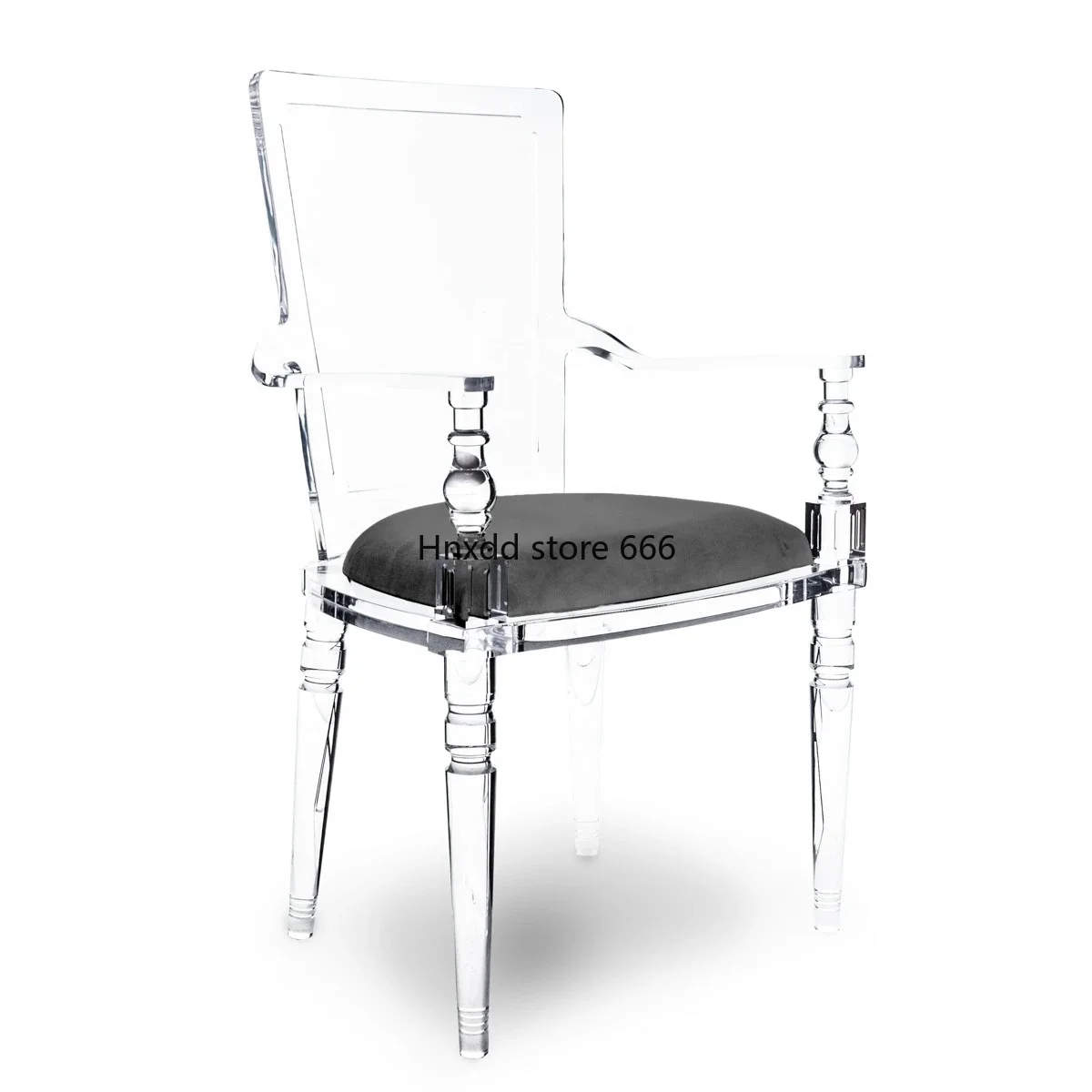 Modern Transparent Acrylic Dining Chair Light Luxury Apartment Backrest Leisure Chair Hotel Bar Chair