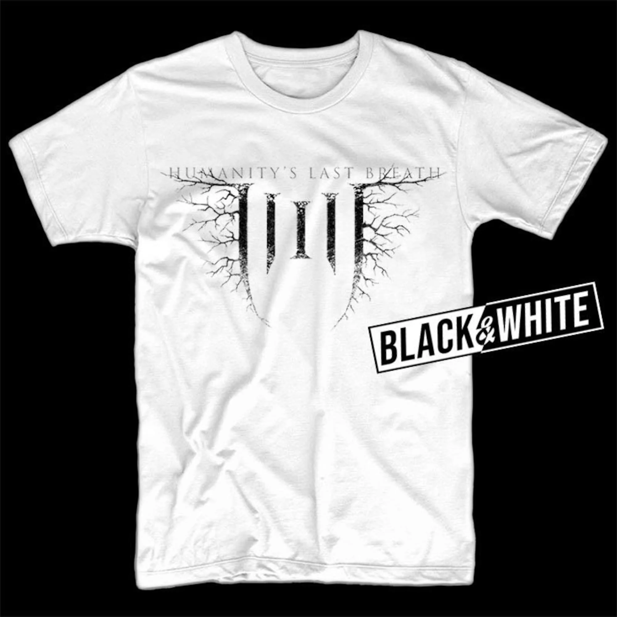 Футболка мужская черная/белая с логотипом «Last Breath» 1