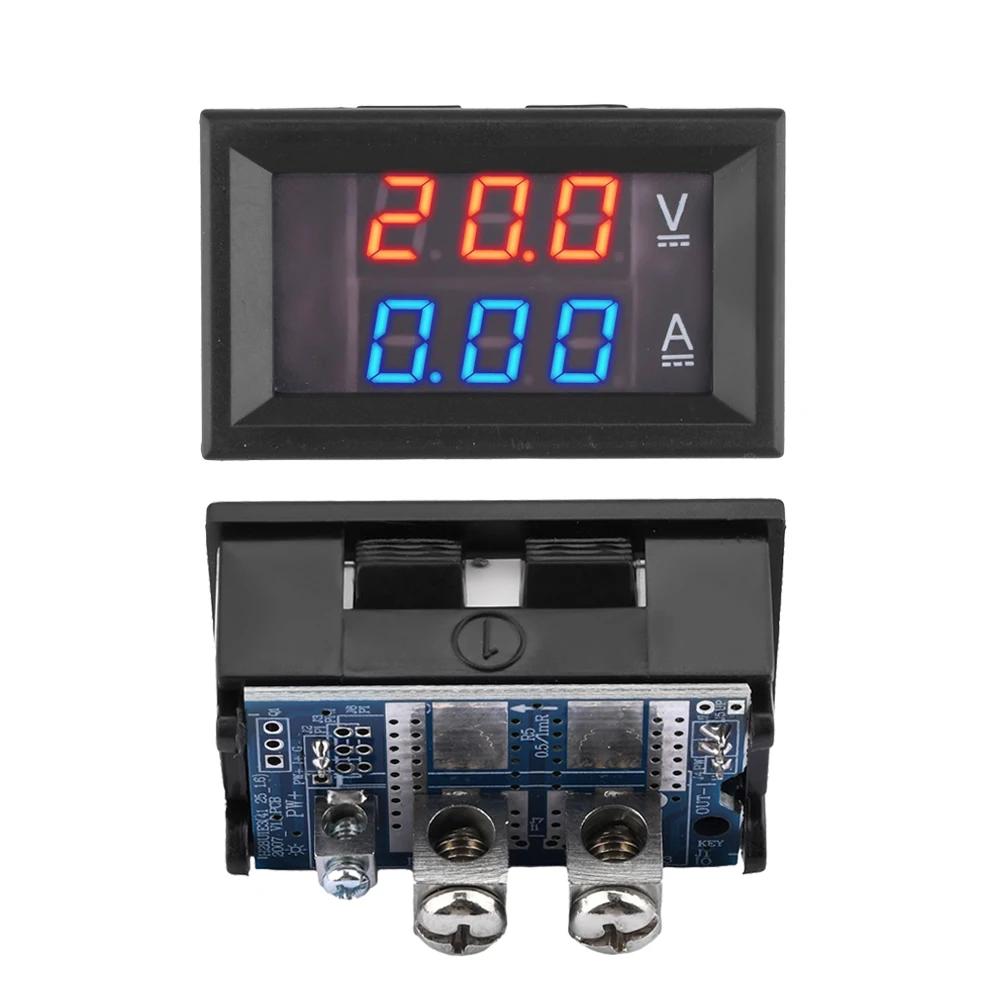 0.28" Red Blue LED Digital Voltmeter Ammeter DC 4.5-30V 30A 50A Dual Display Voltage Detector Current Meter Panel Amp Volt Gauge