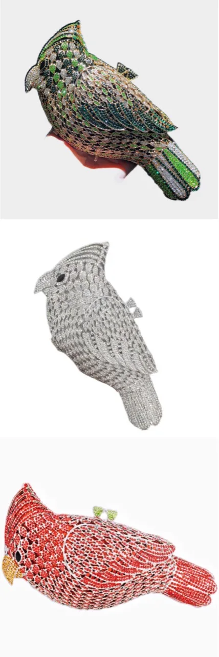 Bankett-Clutch mit Strasssteinen für Damen – Detail 3