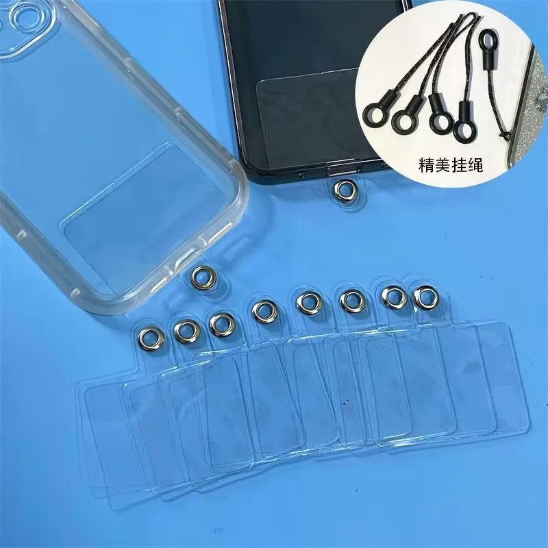 1-20Pcs Transparent Flexible Mobile Phone Lanyard Xyun Mobile Phone Universal Lanyard Transparent Lanyard Sticker Strap Clip Pen