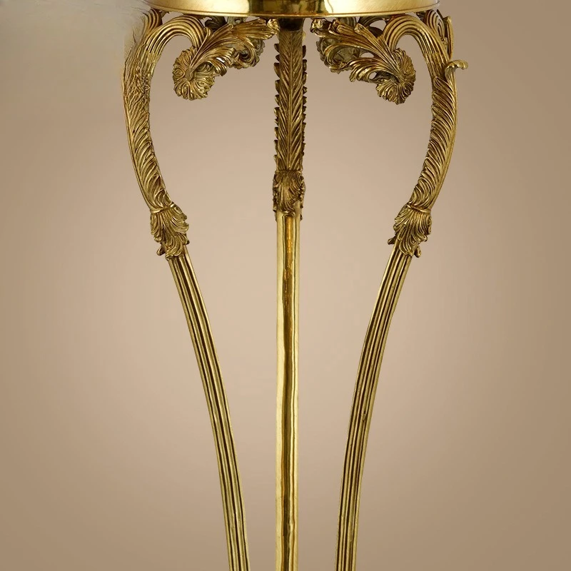 European-style all-copper edge table, household living room balcony flower stand shelf hotel lobby room edge table