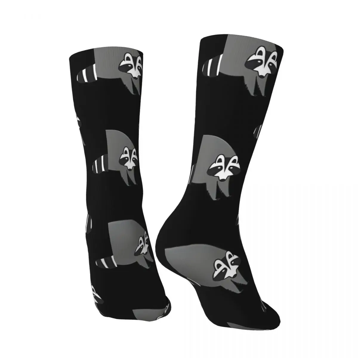 Retro Raccoons Men's compression Socks Unisex Harajuku Seamless Printed Novelty Crew Sock