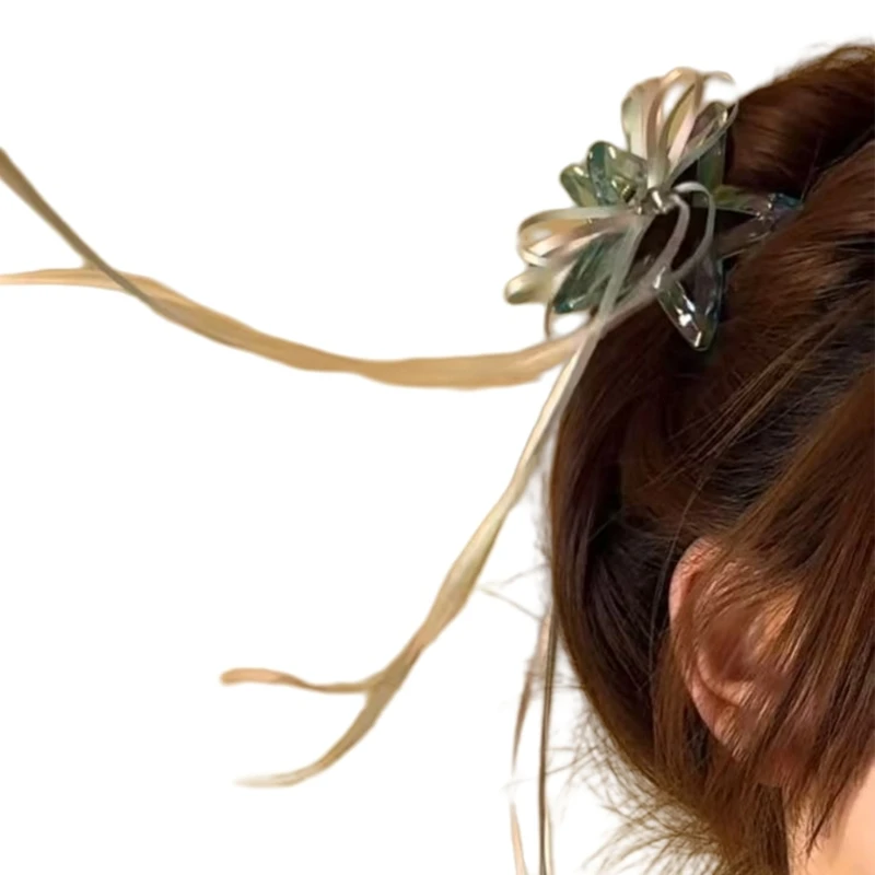 Stylish Hair Clip Fashion Hair Accessory Trendy Star Ribbons Headwear Easy to Use for Adding Charm to Any Outfit Y166