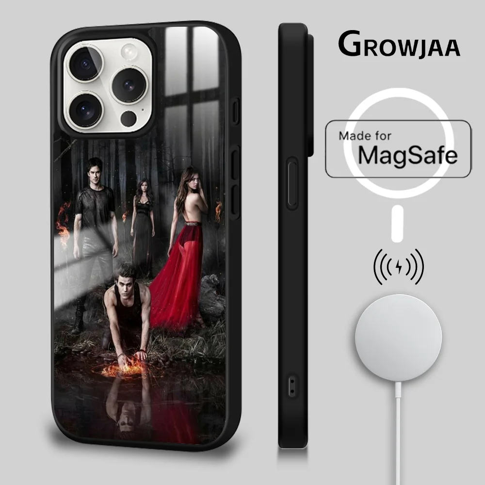 Cool The V-vampire D-Diaries Magnetic Phone Case For iPhone 15 14 13 12 11 Pro Max Plus Mini Mirror Wireless Magnetic Cover