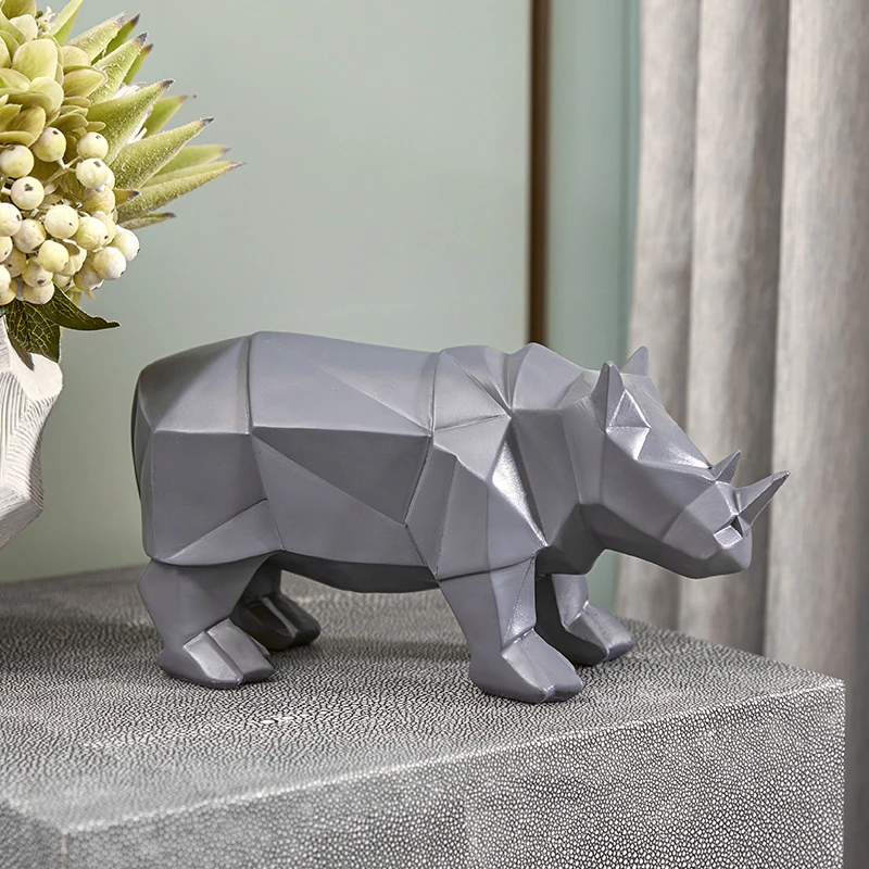 Resin Rhinoceros Elephant Stat - Abstract Sculpture Resin 评论和价格