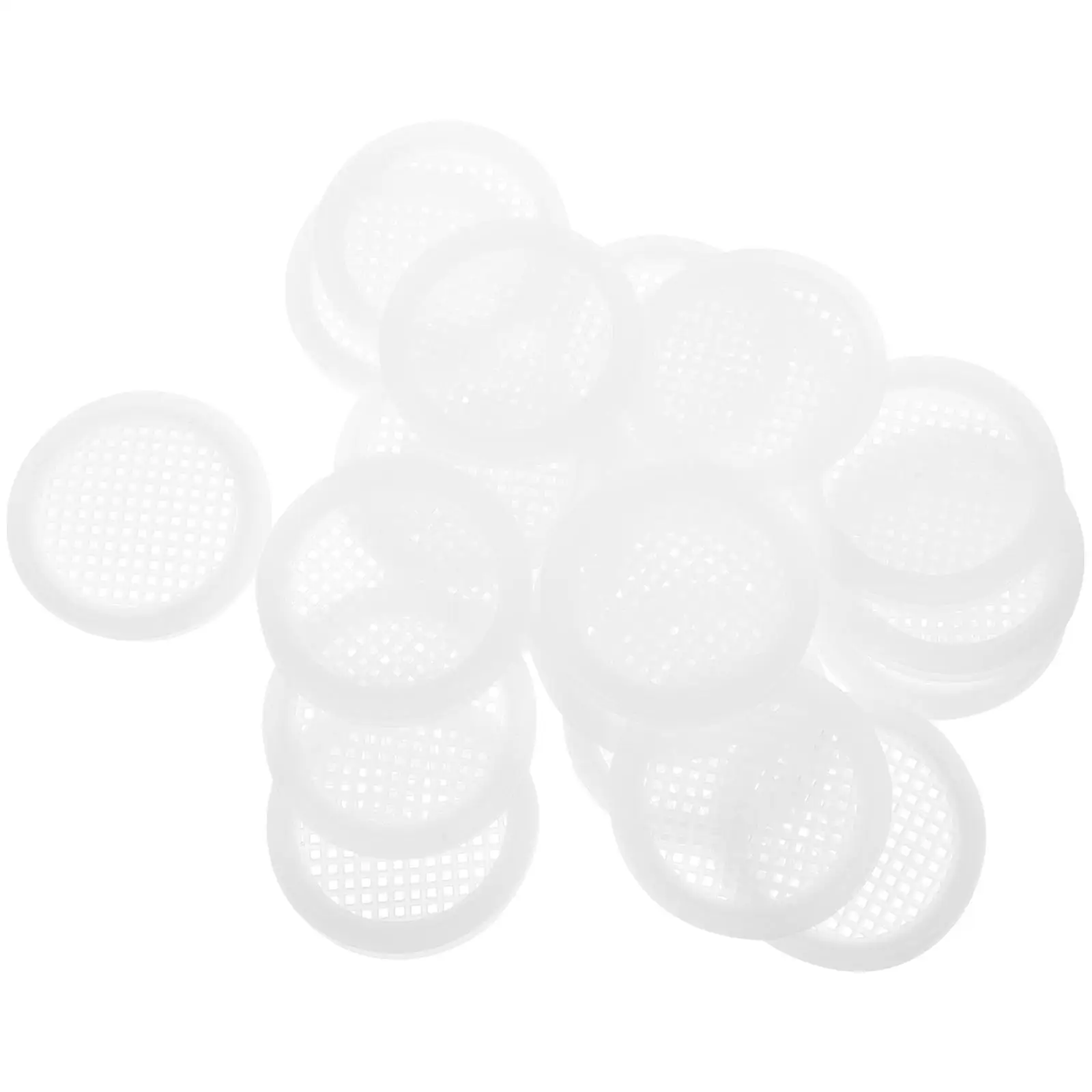 Couvercle décoratif en maille de Ventilation pour armoire, 20 pièces, blanc, 60 trous, 5mm, accessoires de cuisine et de salle de bains en plastique