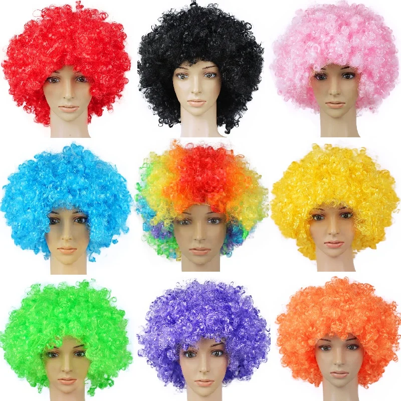 Performance Wavy Curly Clown Wig Cosplay Hair For Christmas new year adult birthday Party Disco decoration kids gift Supplies