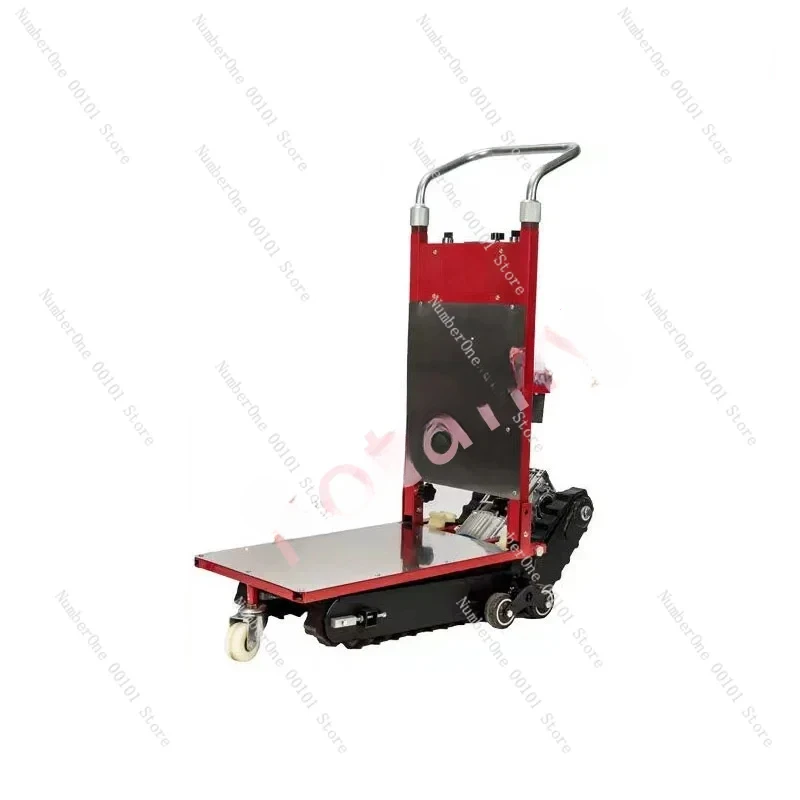 400KG Silent Electric Stair Climbing Vehicle Cargo Handling Cart Crawler-type Up and Down Stair Climber Folding Angle Adjustable