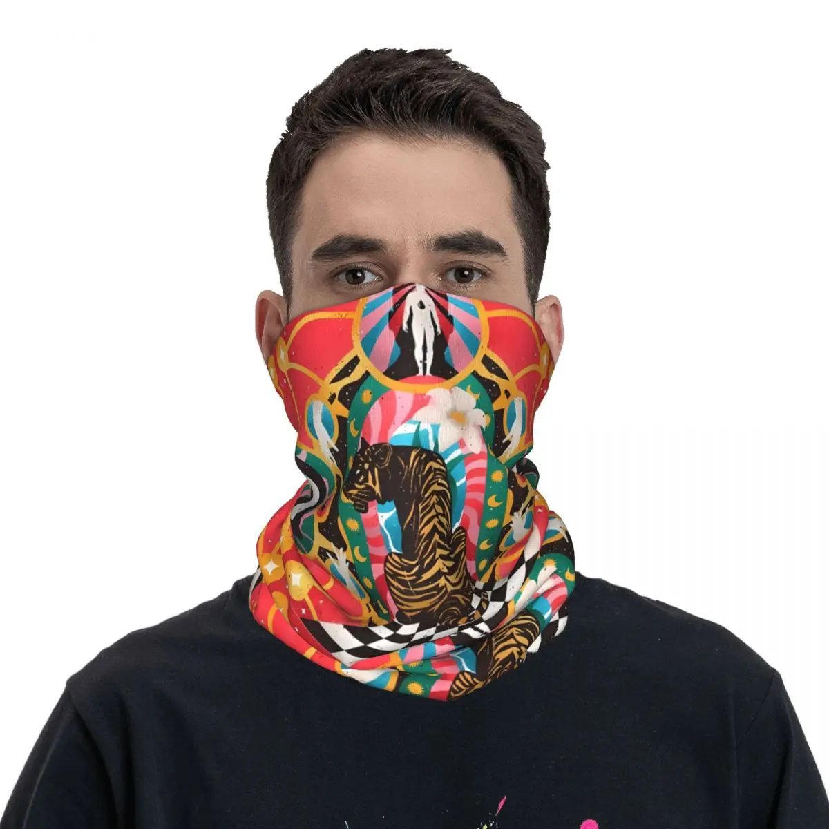 Tiger Scarf Neckerchief Neck Face Mask Polyester