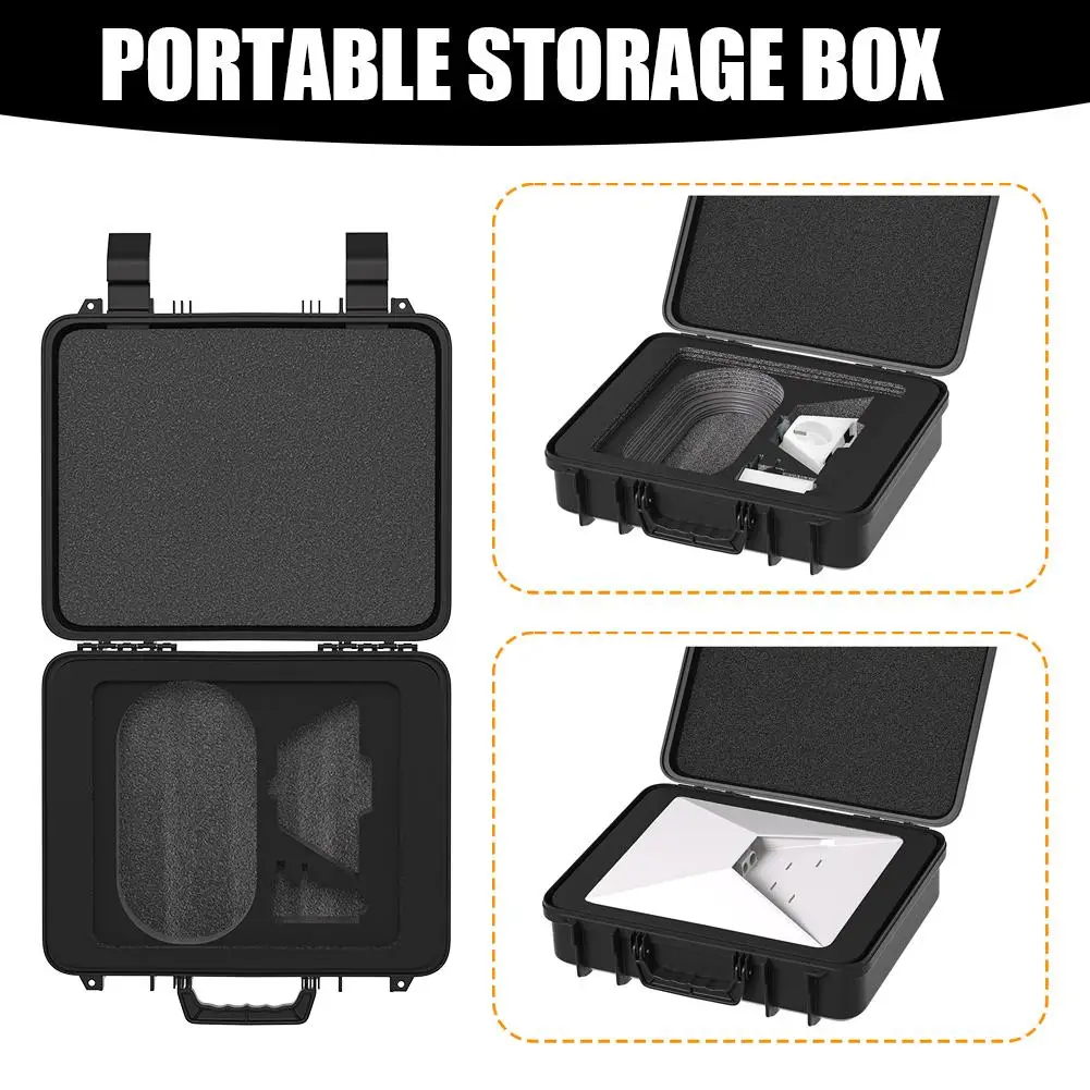 1pc Hard Carrying Case For StarLink Mini Kit Travel Case Waterproof Storage Case Protection Bag With Multiple Compartments I4W2