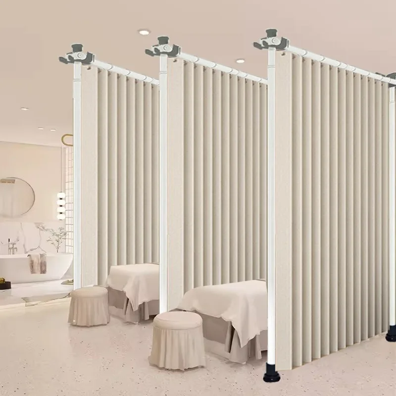 

Beauty salon health center physiotherapy bed manicure screen partition curtain rod cloth