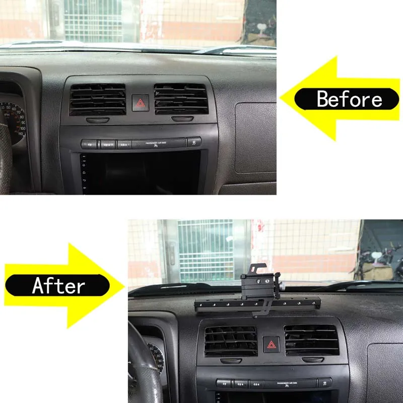 

For 2005-2009 Hummer H3 stainless steel black car central control multi-function mobile phone bracket car GPS navigation bracket