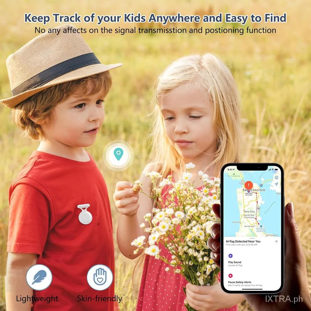 Держатель для AirTag, с брошью-булавкой, водонепроницаемый Скрытый ярлык для детей, определение местоположения товара, GPS-трекер для обнаружения товара