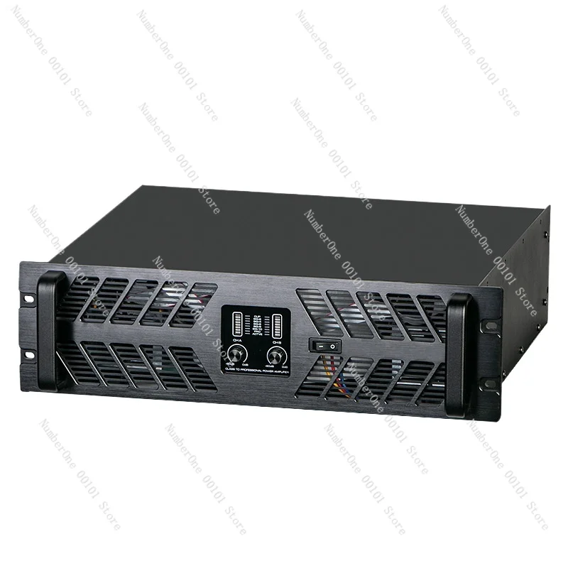 TD Series High Power Professional Stage Power Amplifier, 2500W 8 Ohm Heavy Duty Super Bass Audio Amplifier