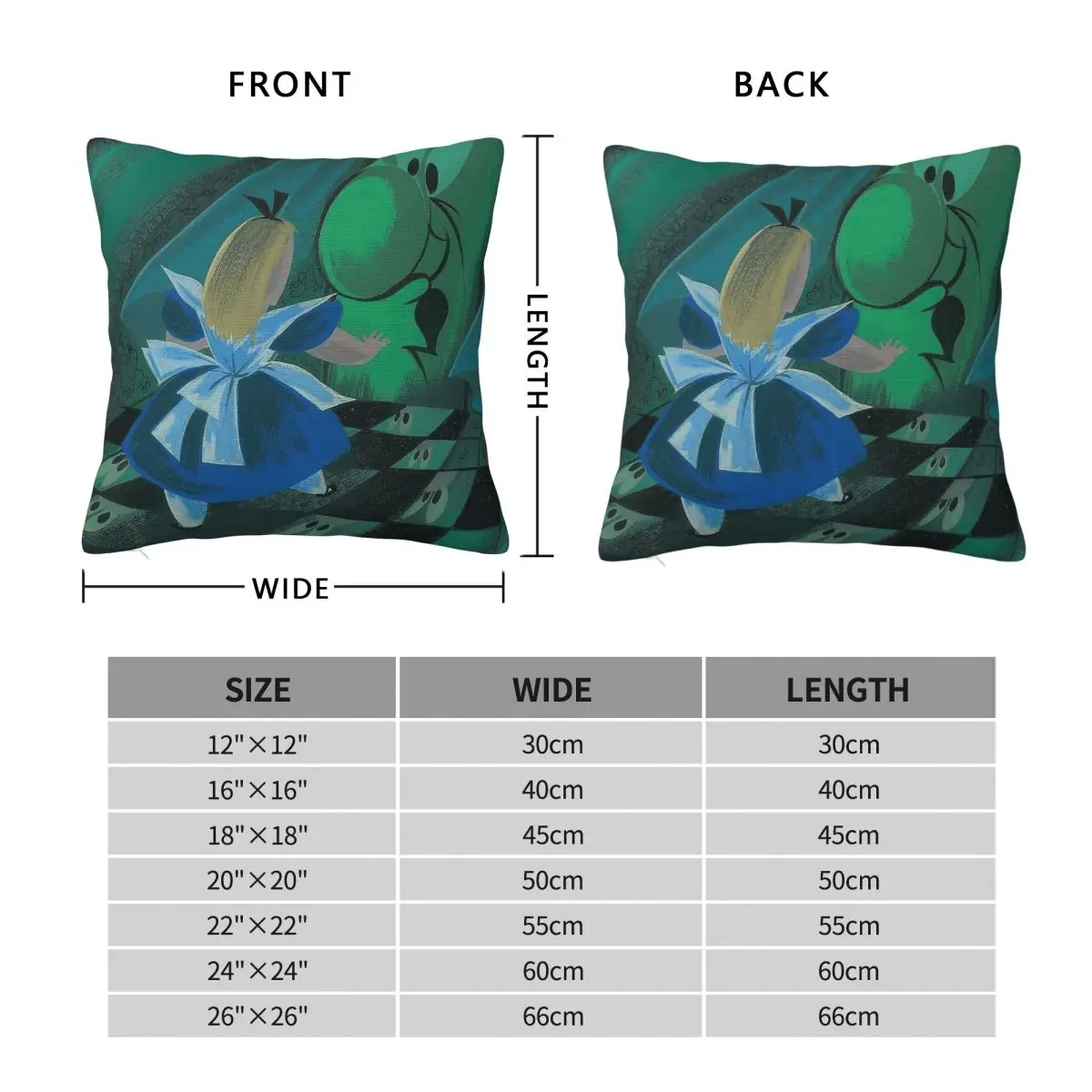Mary Blair Childrens Square Pillowcase Polyester Linen Velvet Pattern Zip Decor Pillow Case Sofa Seater 45x45