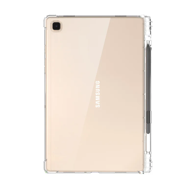 Funda de silicona TPU para Samsung Galaxy Tab S7FE A7 Lite S6 A8 anticaída con bandeja para bolígrafo funda para tableta para T730 T735 S7 + T970 T975