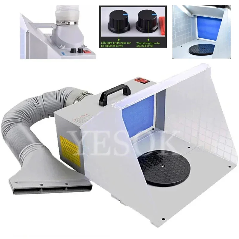 Airbrush Spray Booth for Hobby Modeling Airbrush Paint Booth Box Exhaust Fan Filter Airbrushing Art Craft Craft Hobby DIY.