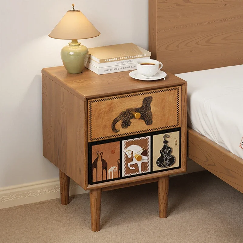 

Narrow Luxury Bedside Table Space Saving Storage Drawers Modern Nightstand Aesthetic Management Bedroom Furniture Mesa De Noche