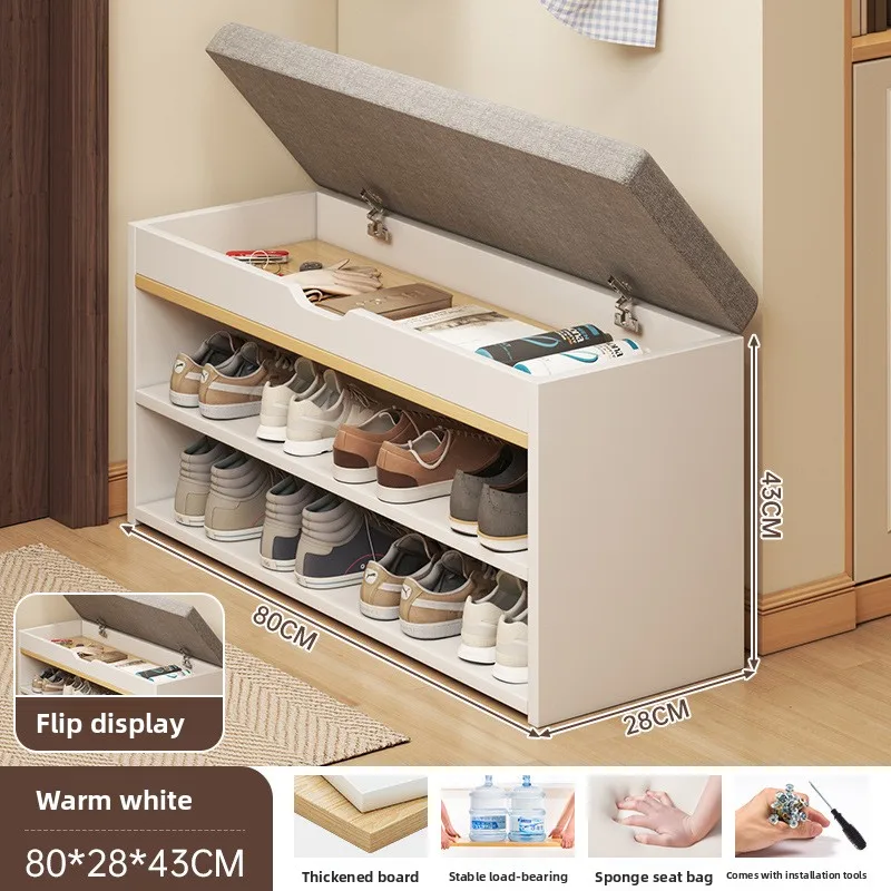 

Табурет для переобувания у двери, рядом с обувницей, очень узкий, позволяет сидеть на нём и одновременно использовать обувницу.