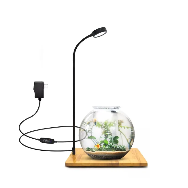 

Full Spectrum Desktop Plant Aquarium Luminous Succulent Plant Growth Light Fits with Bamboo Board