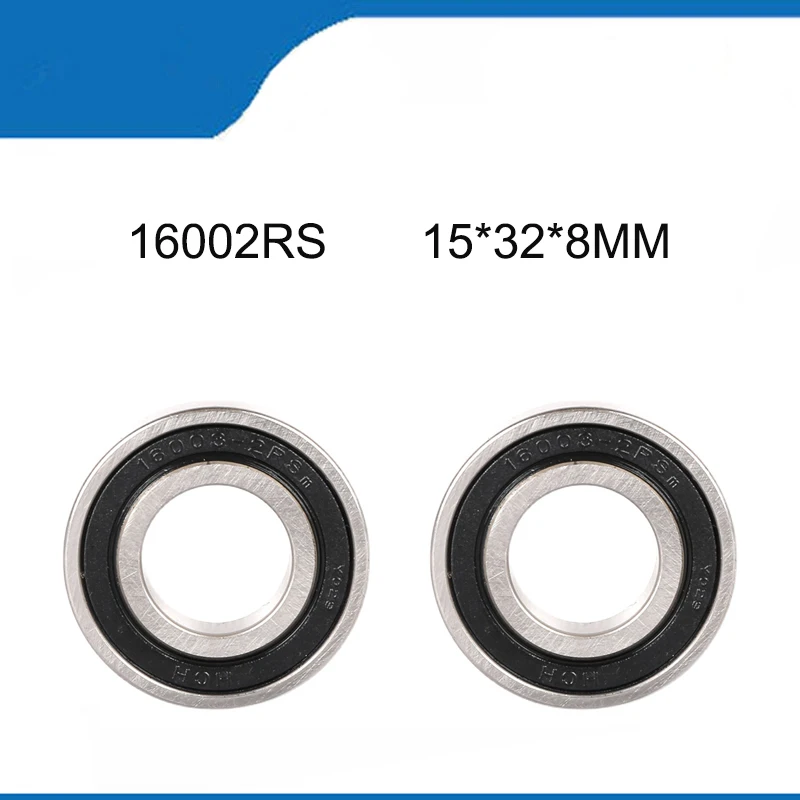 

High Quality Bearing 5/10PCS 16002RS 16002-2RS RubberSealingCorrosion Resistielded 15*32*8MM Deep Groove Ball bearing ABEC-1