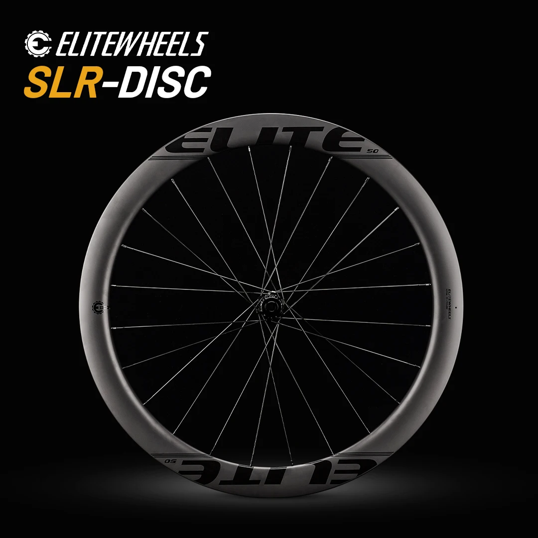 ELITEWHEELS SLR 700c Disc Brake Carbon Road Bike Wheel Cyclocross Wheelset Clincher Tubeless RD13 Ratchet System Hub