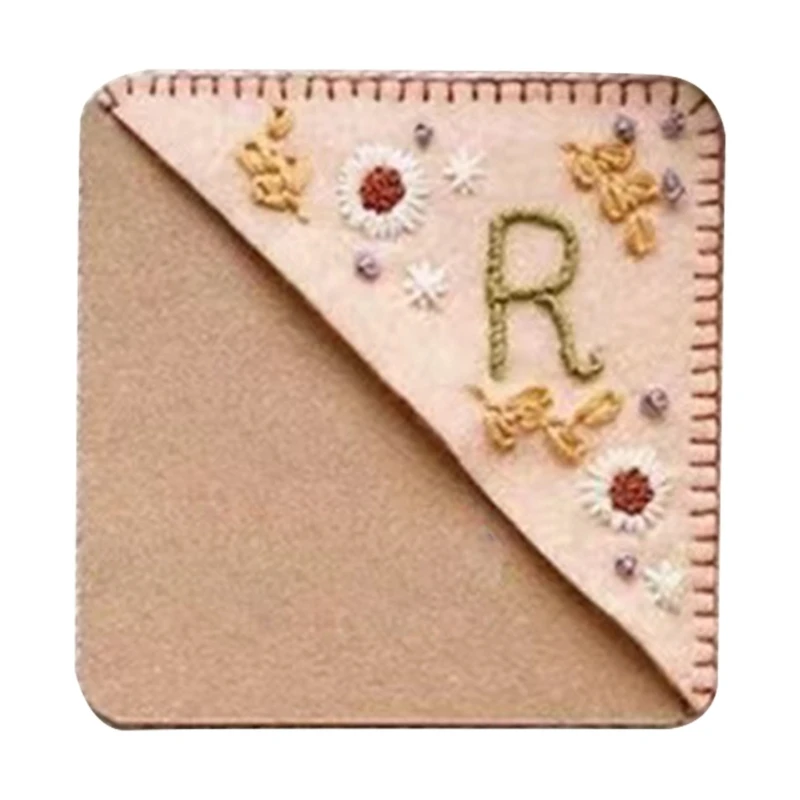 K1AA Felt  Embroidered  Coner Book Page Markers Corner Page Clip