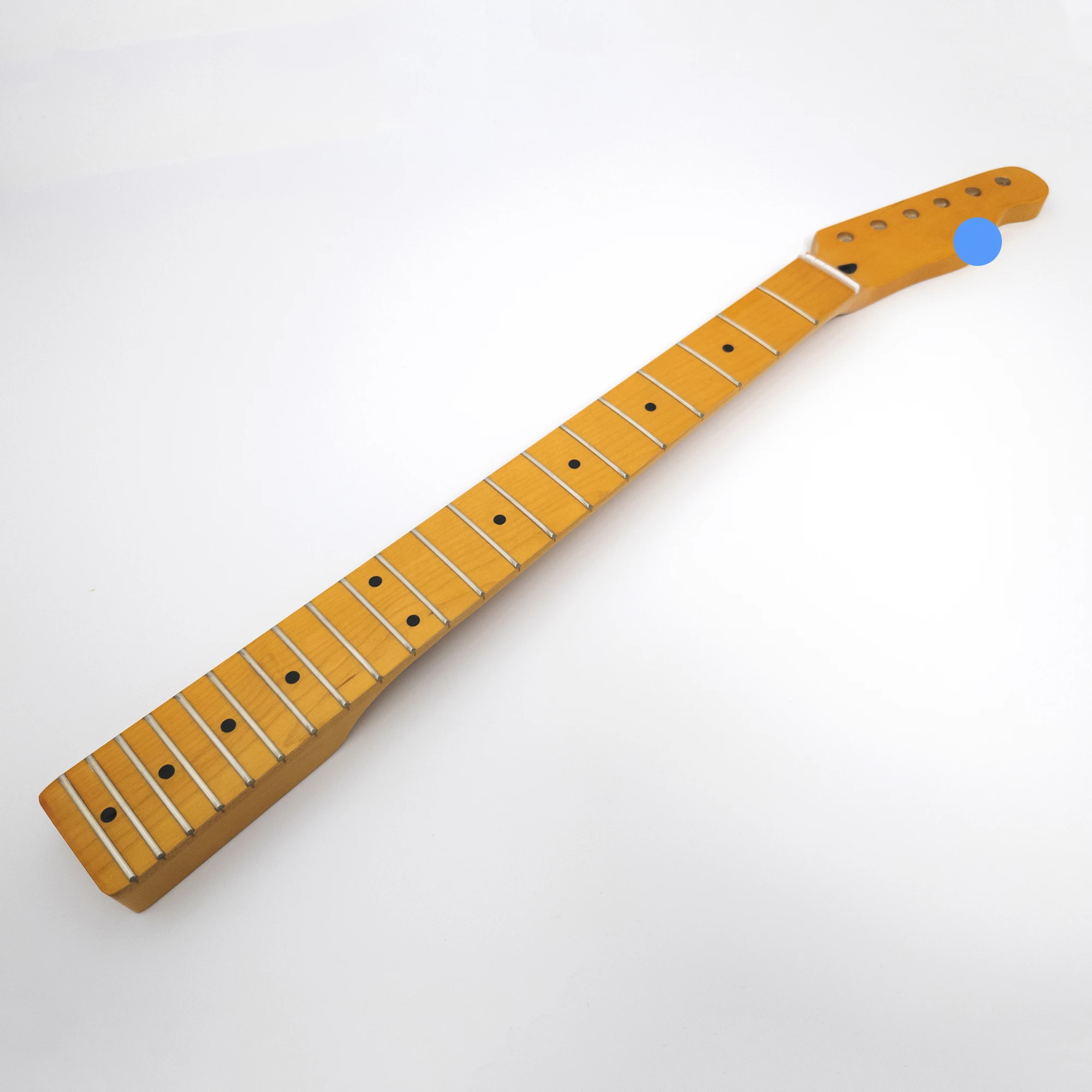 Electric Guitar Neck Glossy Yellow Canada Maple 21 Frets with Logo for TL Guitar Replacement Parts