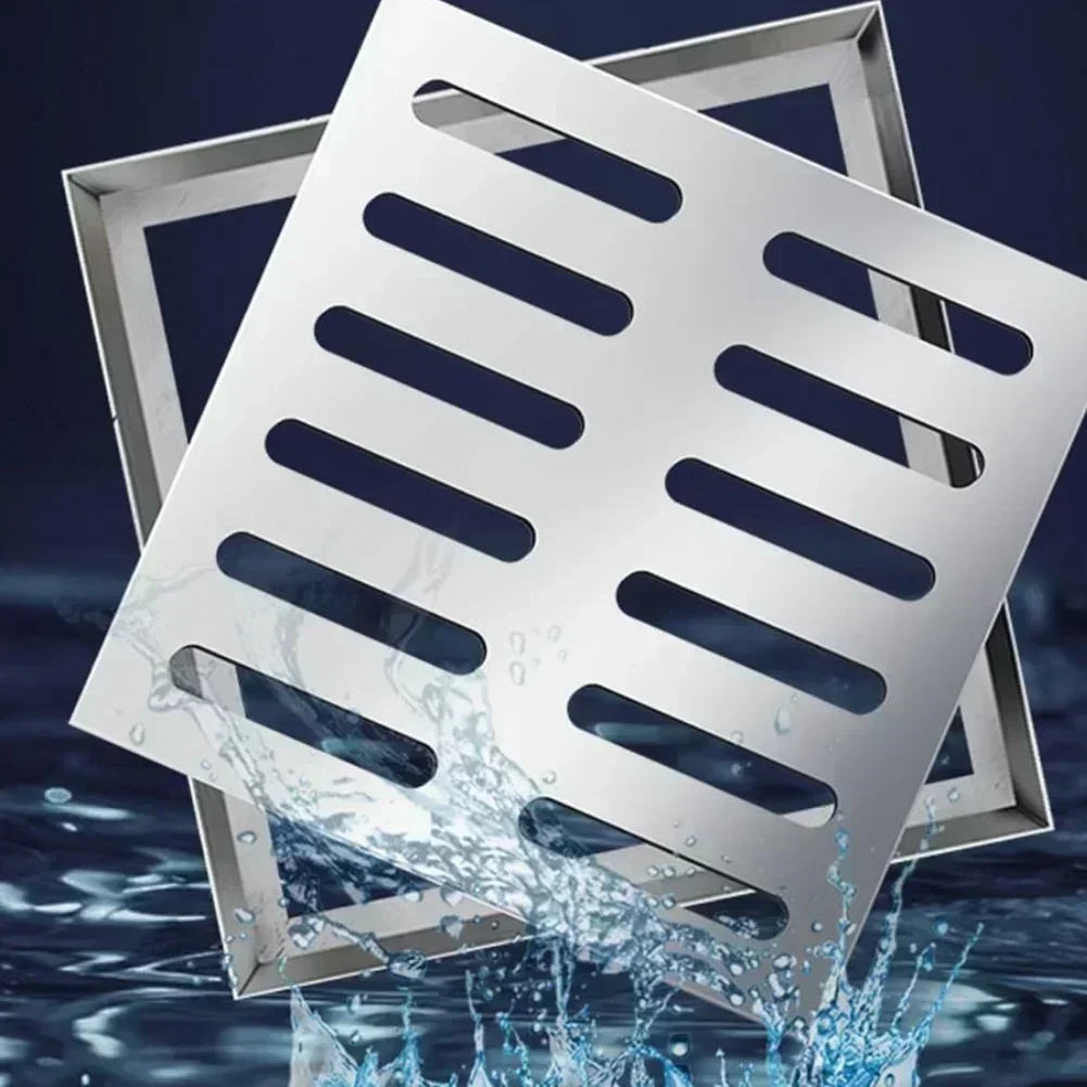 Stainless Steel Frame Drain Grate Garden Rainwater Manhole Cover. Large Stainless Steel Garden Floor Drain Manhole Cover Tools