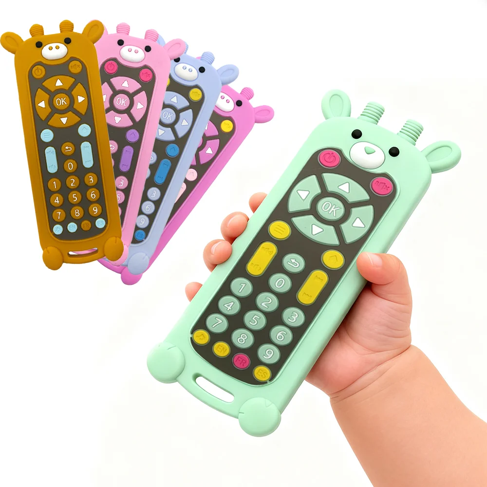 Remote Control Shaped Silicone Teether - Interactive Toy for Instant Teething Relief, Babies & Toddlers