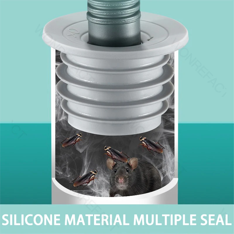 Drain Pipe Anti-Backflow Sealing Ring Kitchen Washing Machine Hand Basin Vegetable Dink Drain Cover Accessories