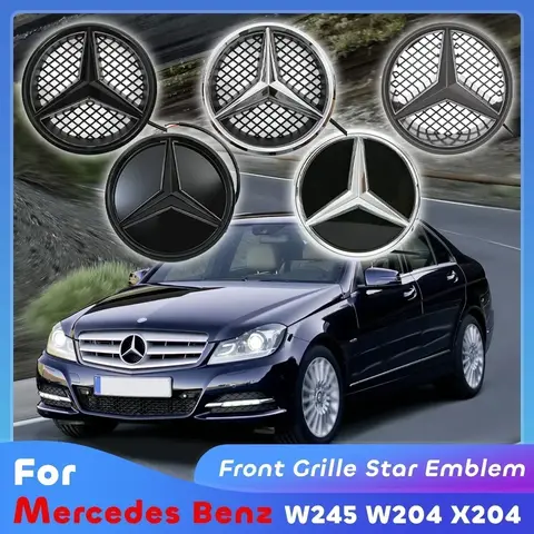Front Grille Mirror Star Badge Emblem For Mercedes Benz W204 B C GLK Class B180 B200 B250 C180 C200 C230 C250 C280 C300 C350