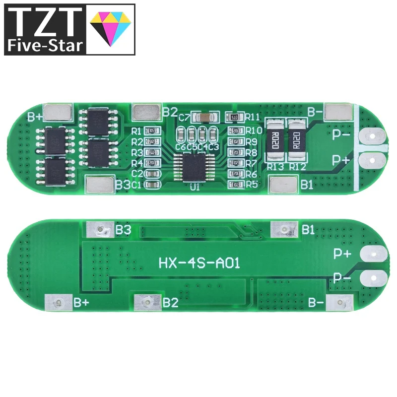 TZT 4S 14.8V 12A Li-ion Lithium Battery 18650 Charger Protection Board 16.8V