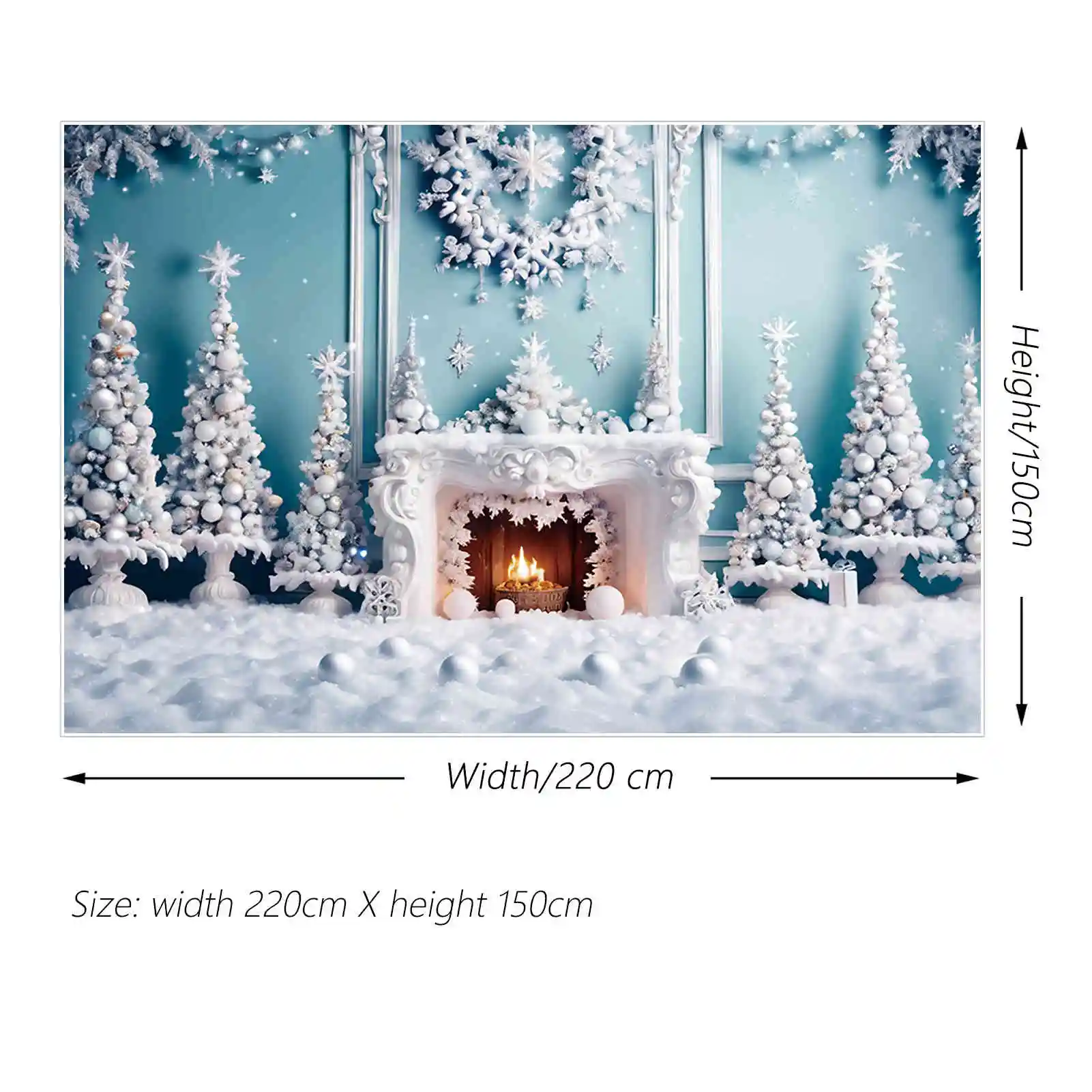 MOON.QG-خلفيات أشجار عيد الميلاد الفضية للأطفال ، خلفية الموقد الغربي الداخلي ، ديكور الحفلات ، لوازم منطقة الصورة