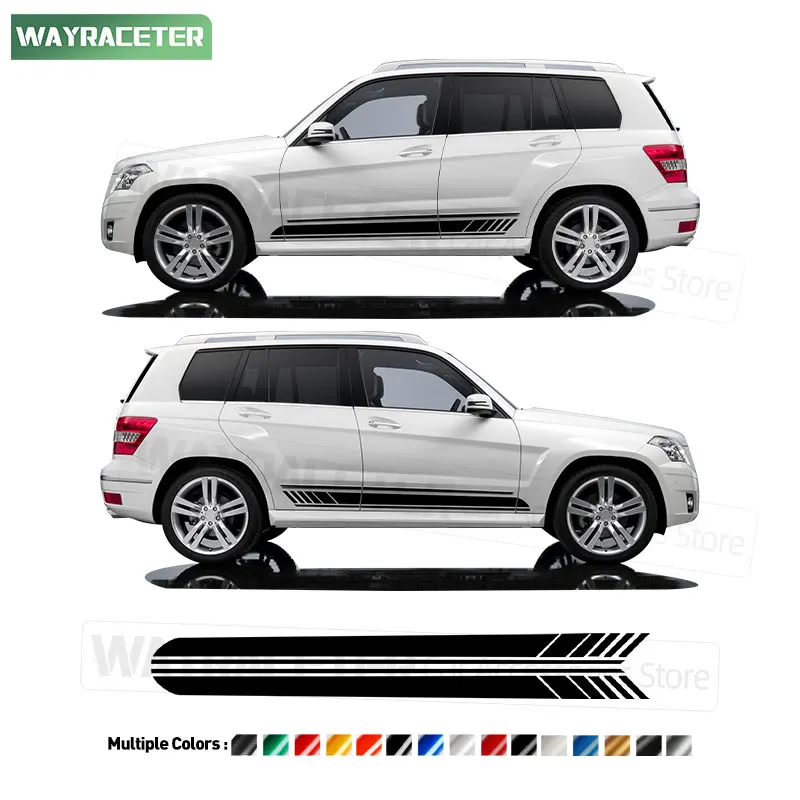 Car Door Side Stripes Sticker For Mercedes Benz GLK Class X204 GLK350 300 GLK220 250 AMG Sport Package 2008 2014 2015 Accessorie